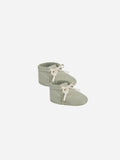 Quincy Mae Baby Booties in Sage