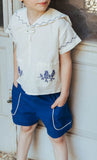 Lali Birch Shorts ~ Agean Blue