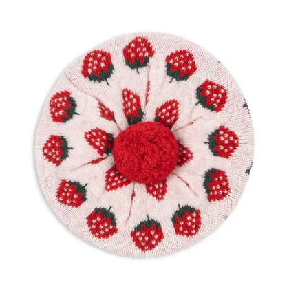 Konges Belou Knit Beret ~ Strawberry