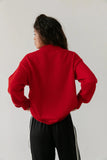 Donni Cotton Cashmere Crew Sweater ~ Tomato