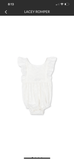 Konges Lacey Romper ~ Optic White