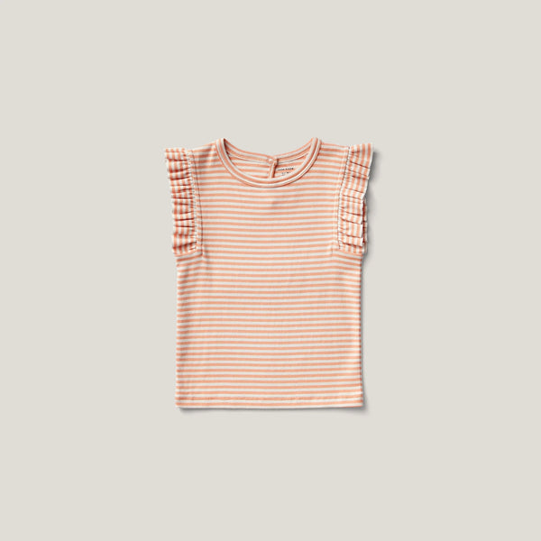 Soor Ploom Frill Tee ~ Stripe Gumdrop | Wee Mondine