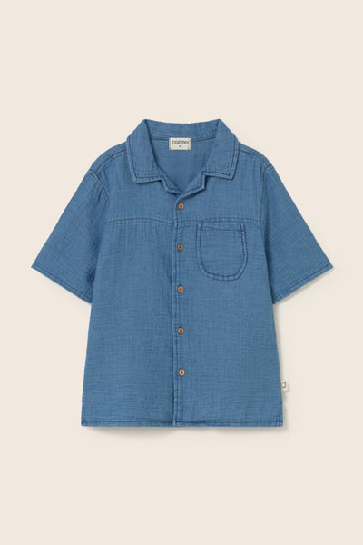 Cozmo Gale Denim Cotton Gauze Shirt