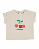 Emile at Ida Cherry Tshirt ~ Creme