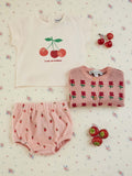 Emile at Ida Cherry Tshirt ~ Creme