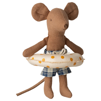 Maileg Little Brother Beach Mouse with Float ~ Dot