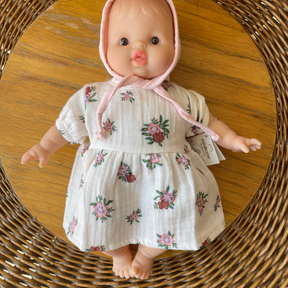 Minikane Baby Doll with Floral Dress & Bonnet