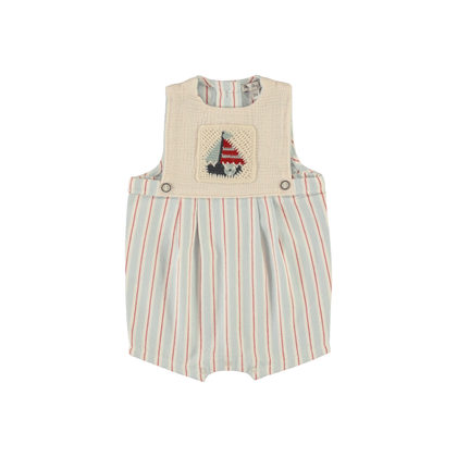 Bebe Organic Sebastian Romper ~ Sea Side Stripe