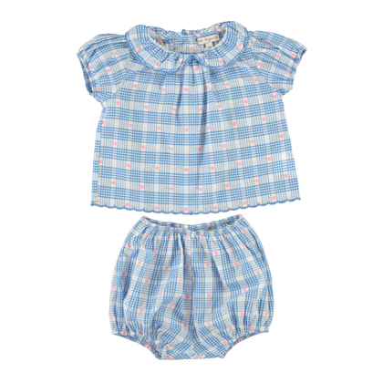 Bebe Organic Ida Baby Set ~ Signature Floral Check