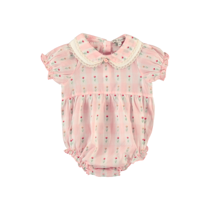 Bebe Organic Bella Romper ~ Tulip Checks