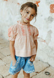 Lali Luna Top in Cantaloupe Chex