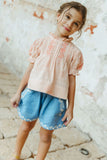 Lali Luna Top in Cantaloupe Chex