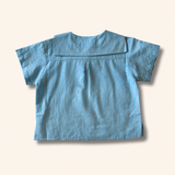Lali Sailor Shirt in Airy Blue Linen
