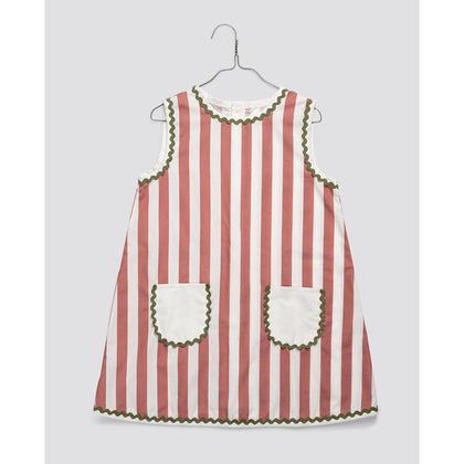 Little Cottons Hannah Dress ~ Raspberry Stripe