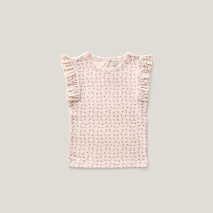 Soor Ploom Frill Tee  ~ Chicweed Print, Pansy