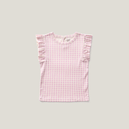 Soor Ploom Frill Tee  ~ Gingham, Bubble