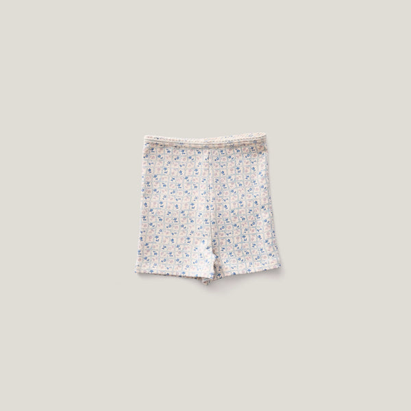 Soor Ploom Shortie  ~ Flower Press, Print, Azul