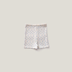 Soor Ploom Shortie in Flower Press Print, Azul - Kids' Bottoms