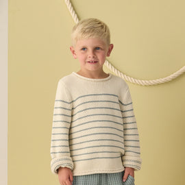 Rylee + Cru Jacques Sweater ~ Sea Green Stripe