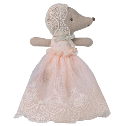 Maileg Baby Mouse in Gown ~ Powder