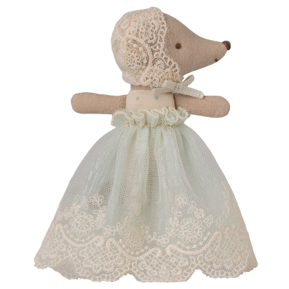 Maileg Baby Mouse in Gown ~ Powder