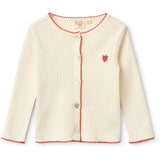 Floss Flora Pointelle Cardigan ~ Strawberry