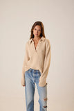 Natalie Martin Norah Polo Neck Sweater ~ Sand