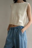 Micaela Greg Cream Boucle Tank