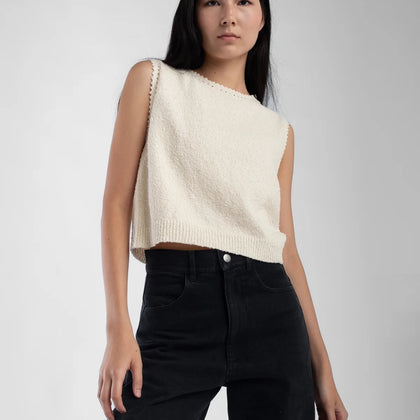 Micaela Greg Cream Boucle Tank