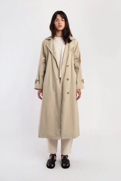 Micaela Greg Taupe Seamed Trench