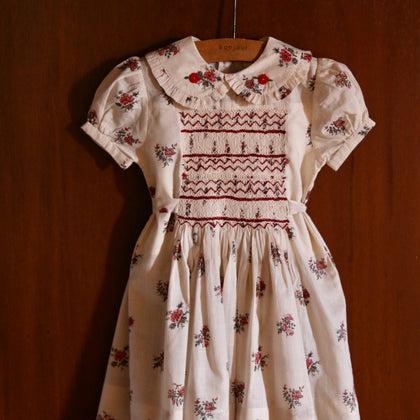Bonjour Diary Smocked Apron Dress ~ Garden Flowers