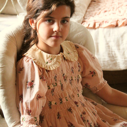 Bonjour Diary Romantic Tunic ~ Pink Garden Flowers