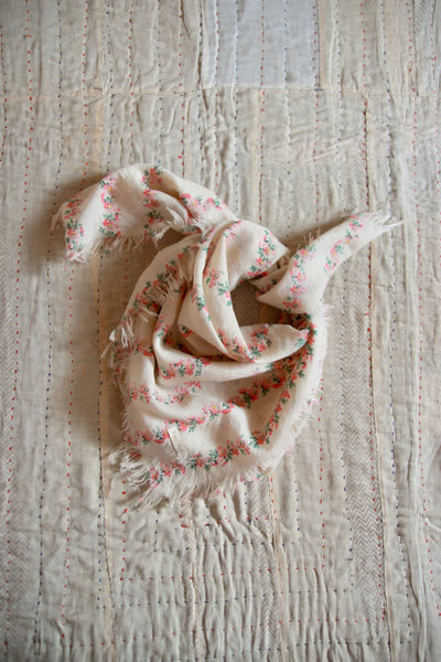 Bonjour Wool Scarf ~ Farandole of Flowers