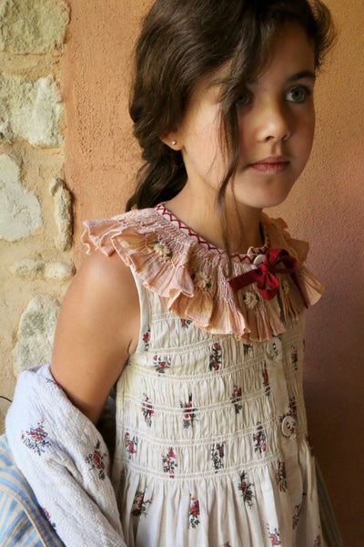 Bonjour Diary Tunic w/ Collar ~ Garden Flowers