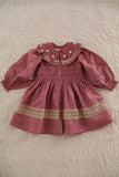 Bonjour Diary Romantic Dress ~ Red Chambray