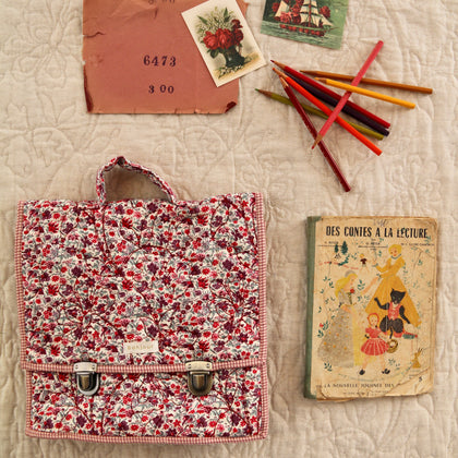 Bonjour Diary Quilted School Bag ~ Flowers Field