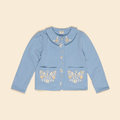 Apolina Jena Jersey Cardigan - Book Blue