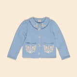 Apolina Jena Jersey Cardigan - Book Blue