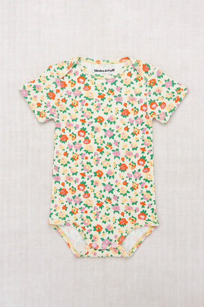 Misha & Puff Short Sleeve Lap Onesie ~ String/Hazy Lilac Brimfield