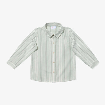 Oso & Me Jeffie Shirt  ~ Sage Chevron Stripe