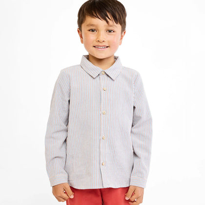 Oso & Me Jeffie Shirt  ~ Indigo Stripe