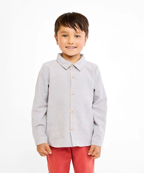 Oso & Me Jeffie Shirt  ~ Indigo Stripe