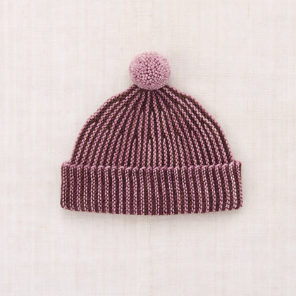 Misha & Puff Strata Garter Hat ~ Antique Rose
