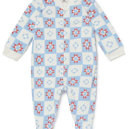 Sleepy Doe - Baby Sleepsuit Patchwork Star