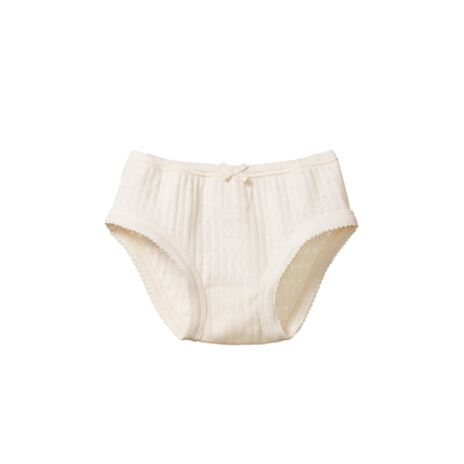 Nature Baby Organic Pointelle Knickers ~ Natural