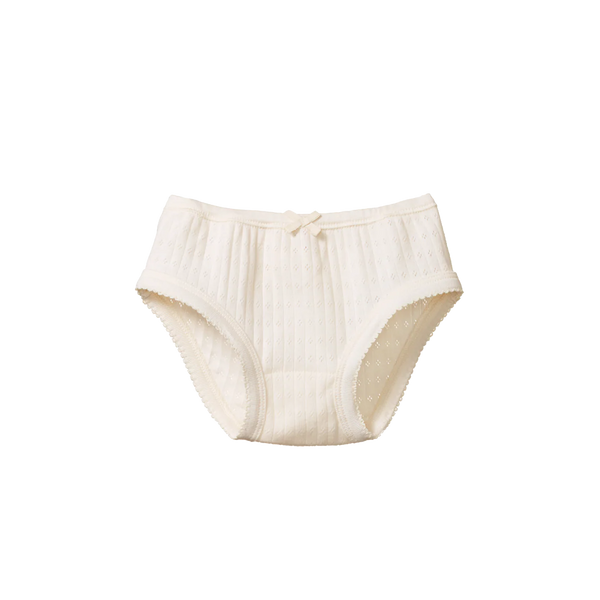 Nature Baby Organic Pointelle Knickers ~ Natural