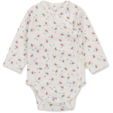 Konges Basic LS Newborn Body GOTS ~ Brise Dé Été White