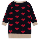 Konges Lapis Knit Dress GOTS ~ Navy Heart