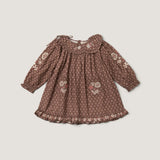 Lali Belle Dress ~ Brown Block Print