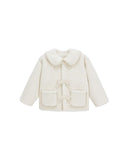 Rylee & Cru Shearling Collared Coat ~ Natural